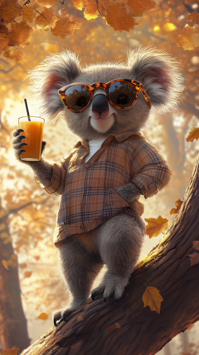 Confident Koala in Autumn