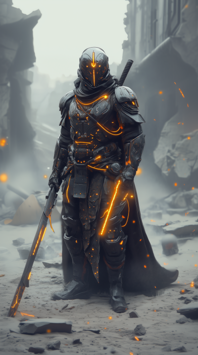 Futuristic Fantasy Warrior