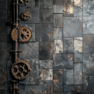 Steampunk Gray Wall