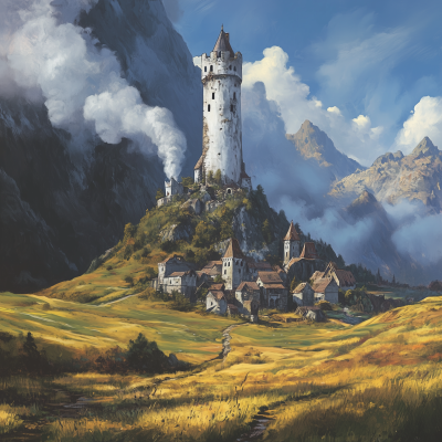 Worn Fantasy Landscape