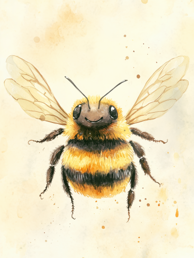 Cute Smiling Bee