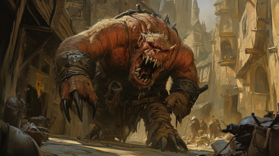 Troll in DnD Village