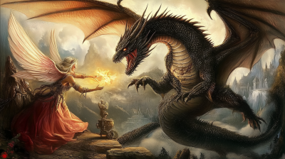 Dragon vs Angel