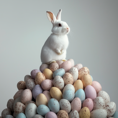 White Rabbit on Chocolate Eggs