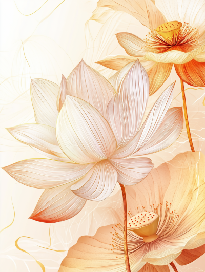 Spring Floral Watercolor Background