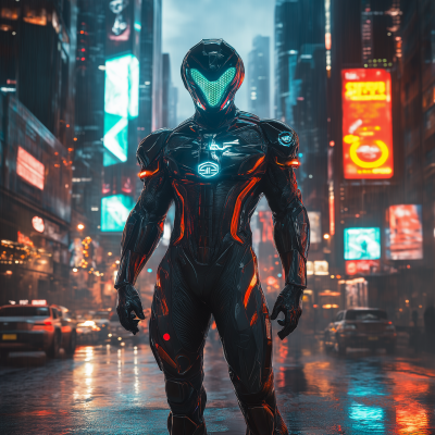 Futuristic Cyberpunk Warrior