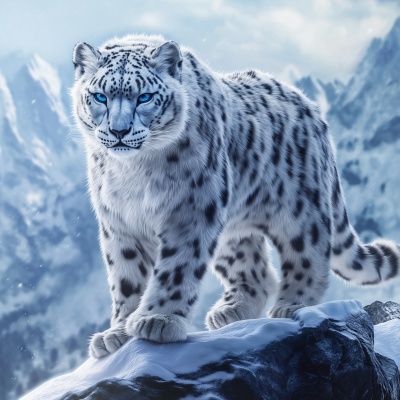 Majestic Snow Leopard