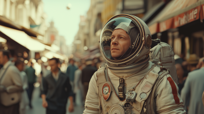 1950s Cosmonaut in the City