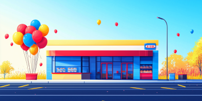 Modern Burger Restaurant Exterior