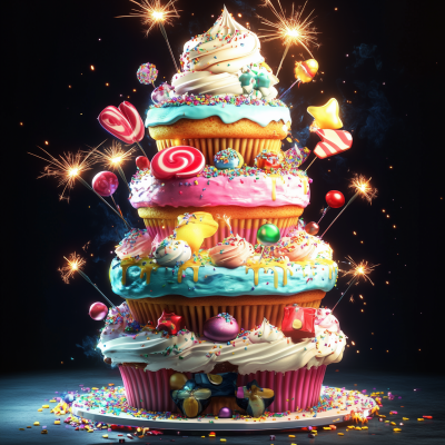 Colorful Cake Stack