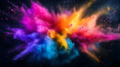 Rainbow Holi Paint Splash