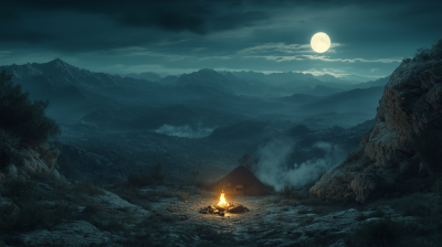 Campfire in the Mountains