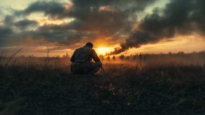 Lone Soldier at Dawn
