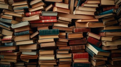 Chaotic Books Pile