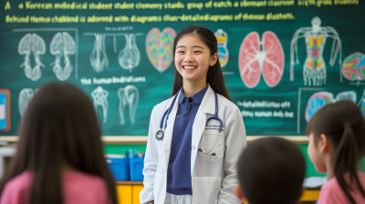 Korean Medical Student in Classroom