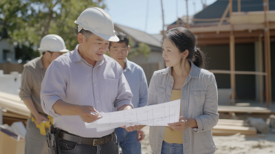Couple at Construction Site