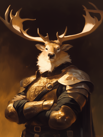 Elk Warrior Portrait