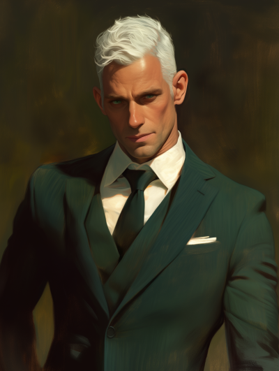 Portrait of a Man in Green Suit