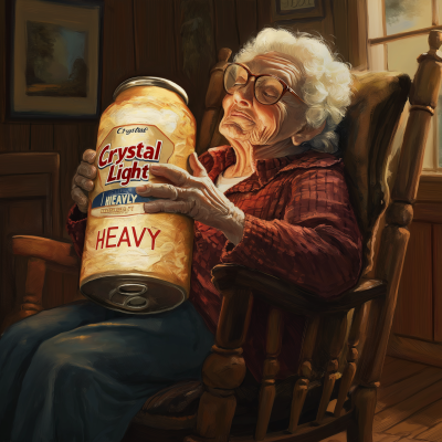 Grandma with Crystal Light