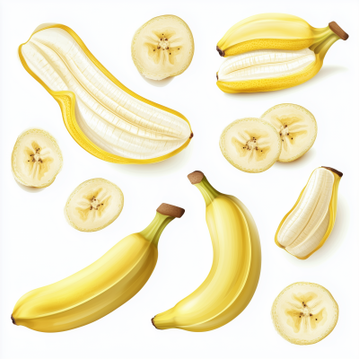 Banana Flatlay Illustration