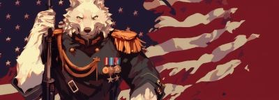 Marine with Dog Portrait