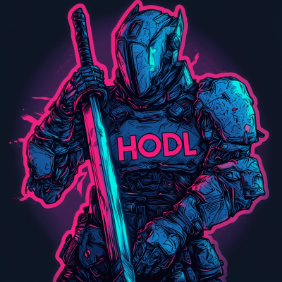Cyberpunk Warrior with HODL