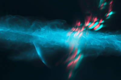 Abstract Blue Neon Glow