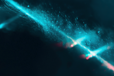 Abstract Blue Neon Lights