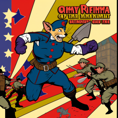 Comic Book Cover: Rat vs Soldiers