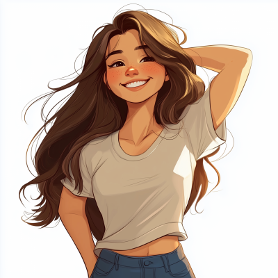 Playful Girl Smiling