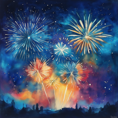 New Year’s Night Sky