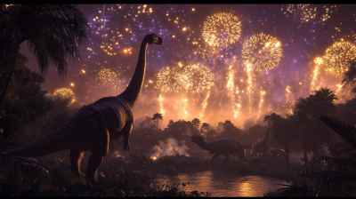 Fireworks Over Dinosaurs