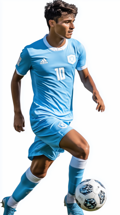 Chilean Soccer Player in Motion