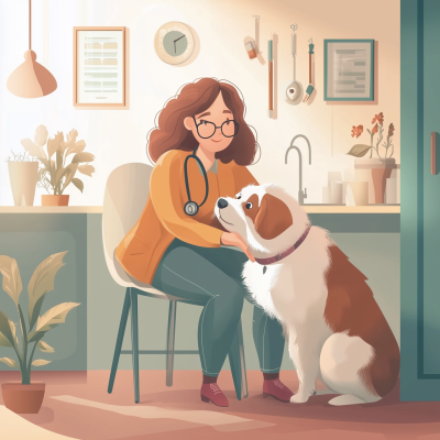 Allergic Dog Illustration