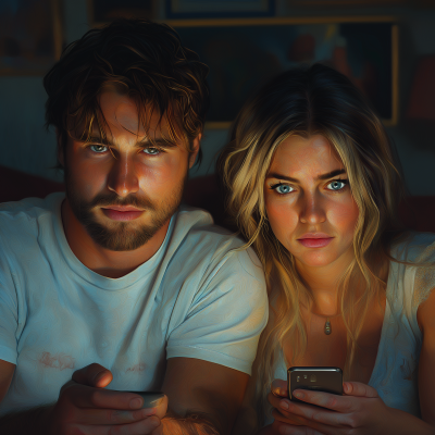 Couple Watching Television