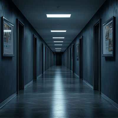 Dark Office Corridor