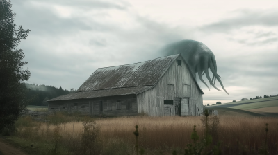 Mysterious Creature Over Farm