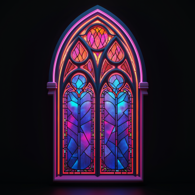 Vibrant Stained Glass Window