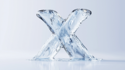 X Logo in Ice