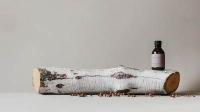 White Wood Log Product Shot