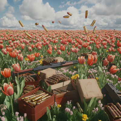 Tulip Field with Weapons
