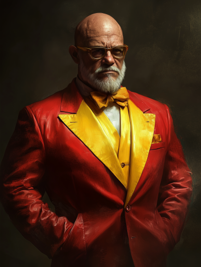 Bouncer in Colorful Suit