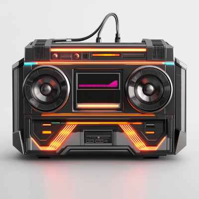 Futuristic Retro Boombox