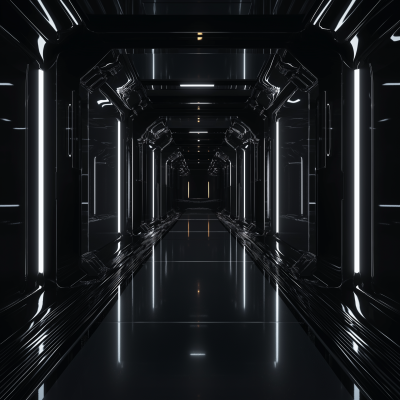 Futuristic Nightclub Hallway