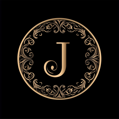 Luxurious J Initial Monogram