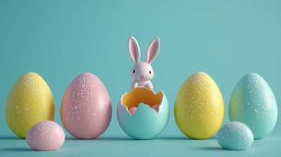 Colorful 3D Easter Eggs