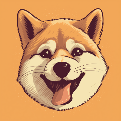 Goofy Shiba Inu Illustration