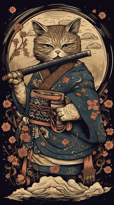 Japanese Cat Samurai