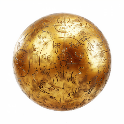 Floating Golden Orb with Sigils