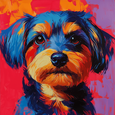 Dog in Warhol Style